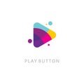 Play vector logo icon. Video icon design template. Music player Royalty Free Stock Photo