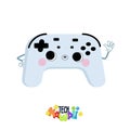 Play video game controller kawaii vector cartoon character