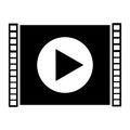 Play Video icon, meida player vector icon Royalty Free Stock Photo