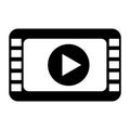Play Video icon, meida player vector icon Royalty Free Stock Photo