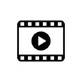 Play video icon. Movie icon. Video player symbol Royalty Free Stock Photo
