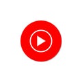 Play Video. Red button on a white background