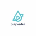 Play Water Logo. Water Video Logo