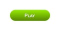 Play web interface button green color, online game application, video program Royalty Free Stock Photo