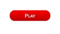 Play web interface button red color, online game application, video program Royalty Free Stock Photo