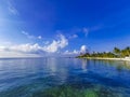 Playa Azul beach palm seascape panorama in Cancun Mexico