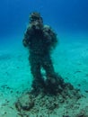 Underwater photographer sculpture