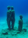 Underwater sculpture park in Lanzarote, Canary Islands Royalty Free Stock Photo