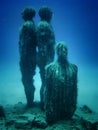 Underwater sculpture park in Lanzarote, Canary Islands Royalty Free Stock Photo