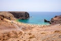 Playa Blanka, Lanzarote, Spain - 2572017: beaches of Papagayo