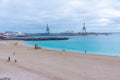 Playa Chica beach at Puerto del Rosario, Fuerteventura, Canary Island, Spain Royalty Free Stock Photo