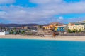 Playa Chica beach at Puerto del Rosario, Fuerteventura, Canary Island, Spain Royalty Free Stock Photo