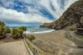 Playa De Caleta the north-eastern part of La Gomera island. Favorite vacation spot of local residents of Hermigua and Santa Royalty Free Stock Photo