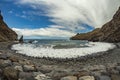 Playa De Caleta the north-eastern part of La Gomera island. Favorite vacation spot of local residents of Hermigua and Santa Royalty Free Stock Photo