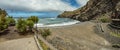 Playa De Caleta the north-eastern part of La Gomera island. Favorite vacation spot of local residents of Hermigua and Santa Royalty Free Stock Photo