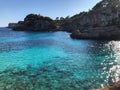 Playa de Formentor Cala Pi de la Posada , beautiful beach at Cap Formentor, Palma Mallorca, Spain Royalty Free Stock Photo