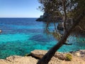 Playa de Formentor Cala Pi de la Posada , beautiful beach at Cap Formentor, Palma Mallorca, Spain Royalty Free Stock Photo