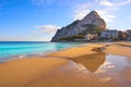 Playa de Fossa beach in Calpe and Ifach