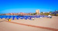 Playa de Las Vistas, Tenerife, Spain: Beautiful beach in Los Cristianos Royalty Free Stock Photo