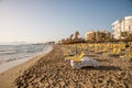 Playa de Muro beach view in Can Picafort in summer, Majorca