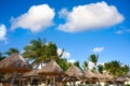 Playa del Carmen beach sunroofs Mexico Royalty Free Stock Photo