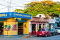 Playa del Carmen, Mexico, Corner street Fruits and Vegetables store.