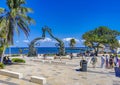 Portal Maya in the Fundadores park Playa del Carmen Mexico Royalty Free Stock Photo