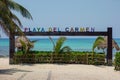 Playa del Carmen, Mexico: tourist sign placard on viewpoint