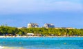 Tropical caribbean beach cenote Punta Esmeralda Playa del Carmen Mexico