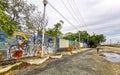 Artistic walls with paintings and graffiti Playa del Carmen Mexico