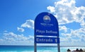 Playa Delfines. Caribbean sea beach Royalty Free Stock Photo