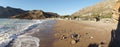 Playa El Portus Nudist Beach in Cartagena near Murcia, Spain. Royalty Free Stock Photo