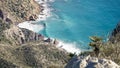 Playa El Portus Nudist Beach in Cartagena near Murcia, Spain. Royalty Free Stock Photo