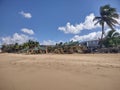 Beach erosion hurricane damage Playa Espinar Beach Aguada Puerto Rico red house sand trees island life