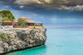 Playa Forti cliffs Curacao views Royalty Free Stock Photo