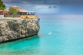 Playa Forti cliffs Curacao views Royalty Free Stock Photo