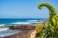 Playa Jardin - Puerto de la Cruz one of the most beautiful beaches in Tenerife. The beach