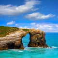 Playa las catedrales Catedrais beach in Galicia Spain Royalty Free Stock Photo