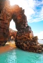 Playa las catedrales Catedrais beach in Galicia Spain Royalty Free Stock Photo