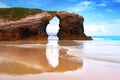 Playa las catedrales Catedrais beach in Galicia Spain Royalty Free Stock Photo