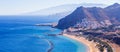 Playa las Teresitas - famous beach on Tenerife Royalty Free Stock Photo