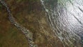 Aerial Drone View of The Los Cobanos and Los Almendros Beaches and the Pacific coral reef in El Salvador