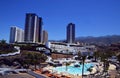 Playa Paraiso,Tenerife,Canary islands,Spain - June 10,2017:View of Hard Rock hotel is a luxury beachfront hotel set.