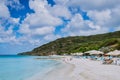 Playa Porto Marie beach Curacao, white tropical beach with turqouse water ocean
