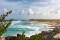 The Playa Publica beach on Cozumel island seen from a nearby bar Royalty Free Stock Photo