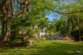 Playacar Mayan ruins in the forest park in Playa del Carmen, Yucatan, Mexico Royalty Free Stock Photo