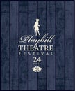 Playbill for theatre festival in retro style