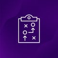 playbook or game plan icon, line pictogram