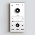 PlayEase Minimal Media Player Interface Royalty Free Stock Photo