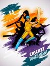 Player batsman in Cricket Championship Tournament background